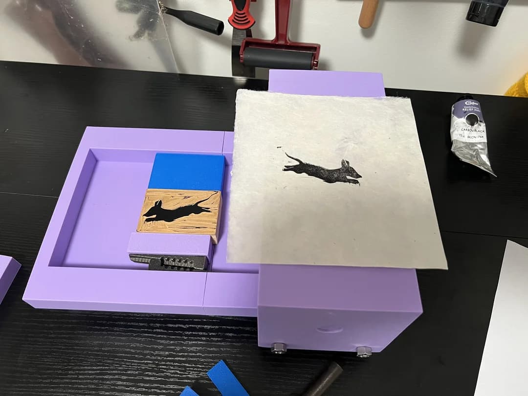 The Pica Press 3D-printed proofing press